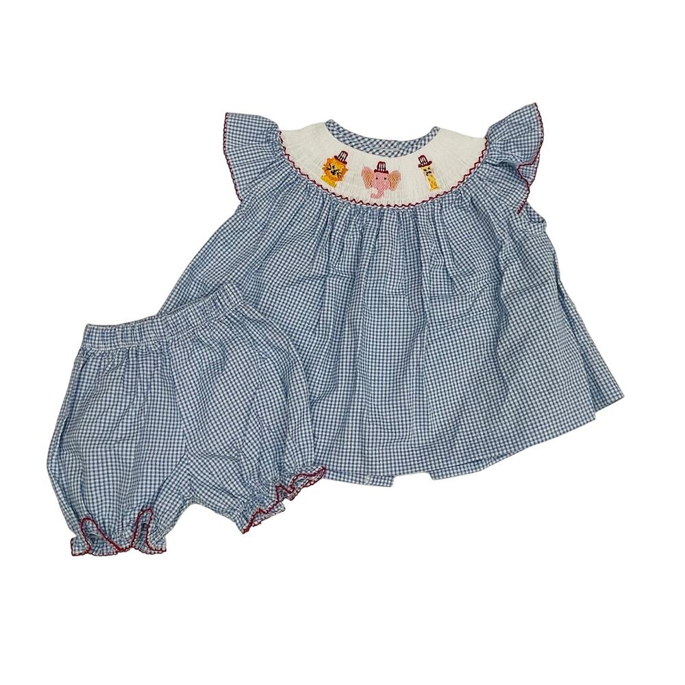NWT Ruth & Ralph 18M Uncle Sam Patriotic Zoo Animals Annabelle Bloomer Set